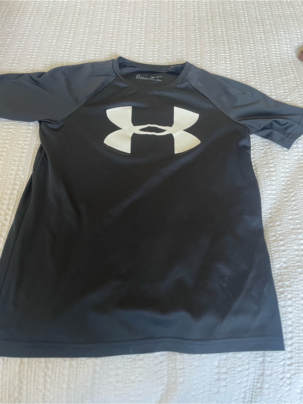 Under Armour Black Short-Sleeve Performance Tee with White Logo